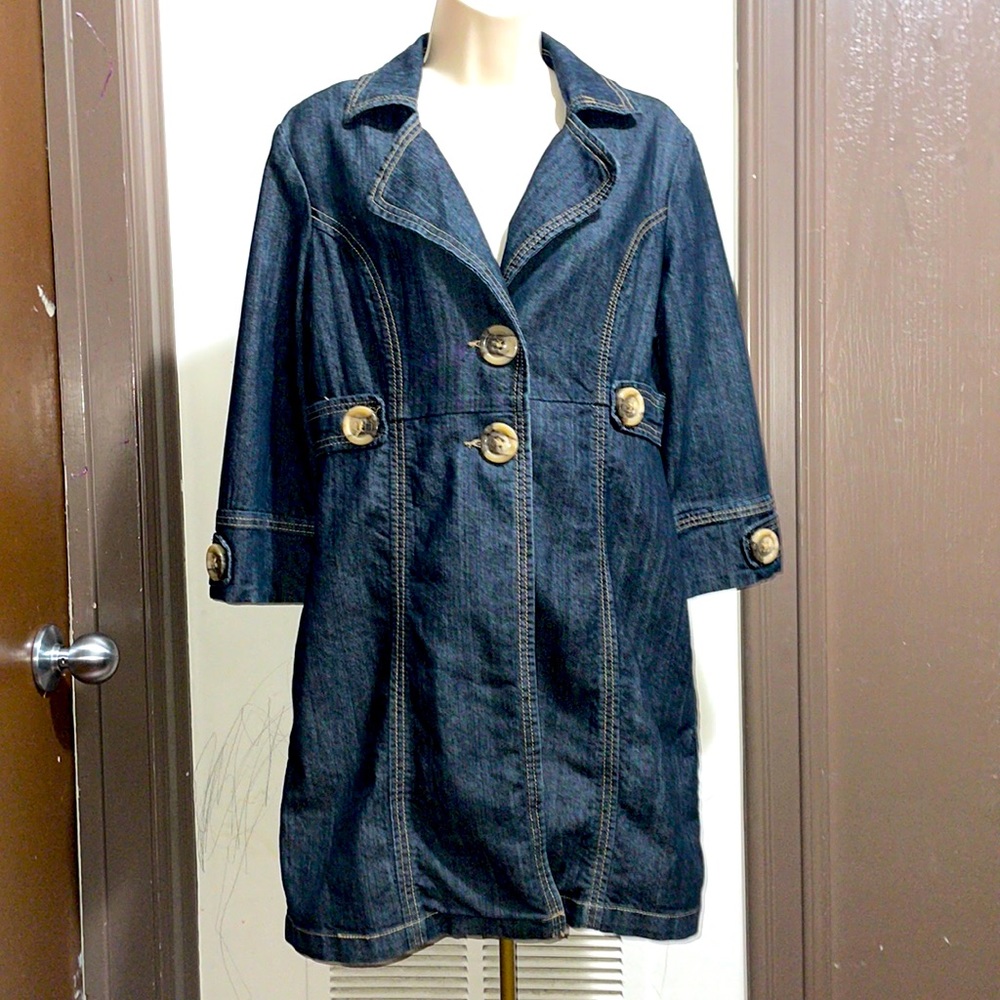 Jeans trench jacket